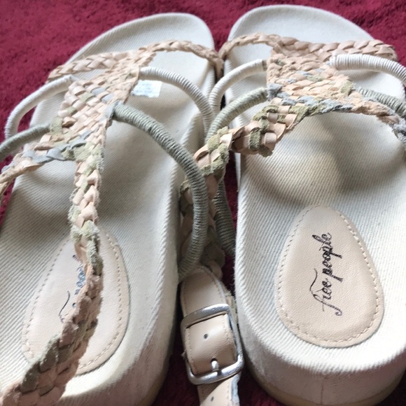 New Free People Denali Woven Footbed Sandals 38